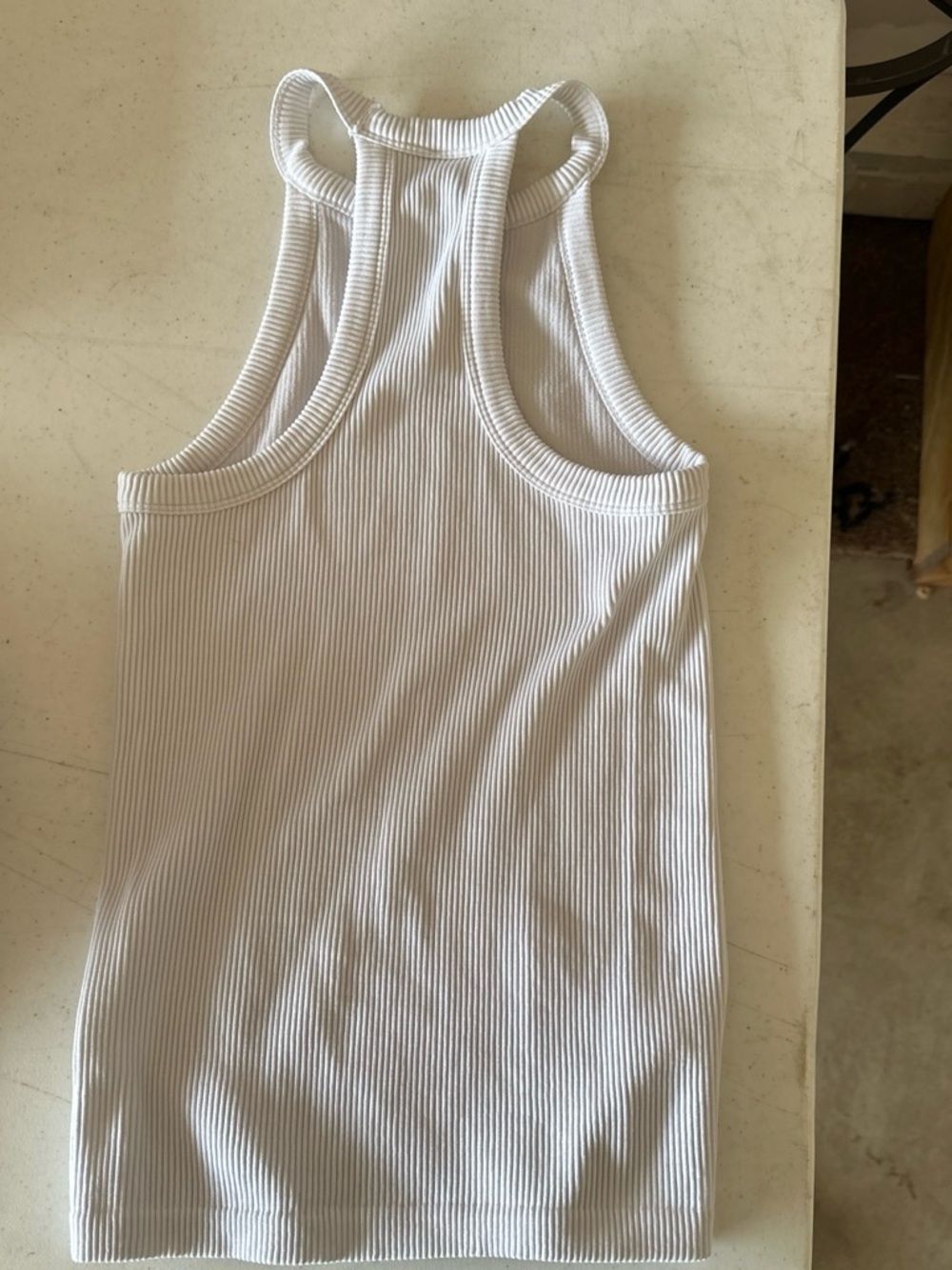 Commando White Ribbed High-Neck Tank - Picture 2 of 2